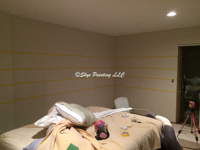 Bedroom strip taped. Skye Painting 