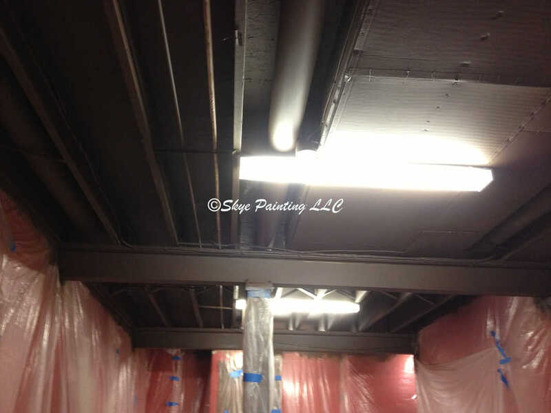 painted basement ceiling joists. Skye Painting
